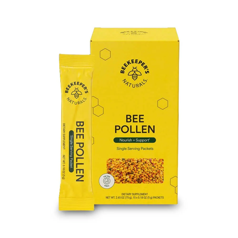 Beekeeper's Naturals Bee Pollen Sticks - 15 Pack