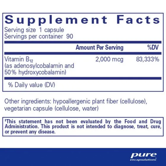 Pure Encapsulations Adenosyl/Hydroxy B12 - 90 capsules