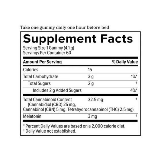 +PlusCBD™ Reserve Collection Sleep Gummies 25mg CBD 2.5mg THC 5mg CBN 60ct