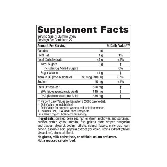 Nordic Naturals Zero Sugar Prenatal DHA Gummy Chews