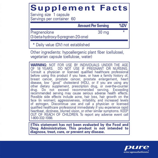 Pure Encapsulations Pregnenolone 30 mg