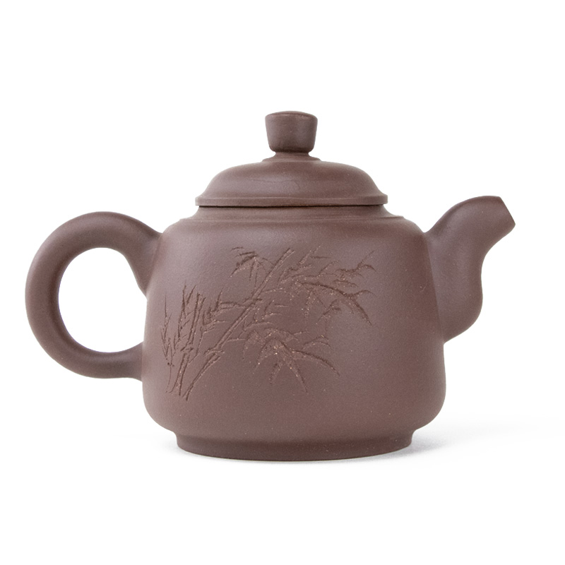 Yixing Clay Tea Pot (Bamboo Design) - 12 Ounce