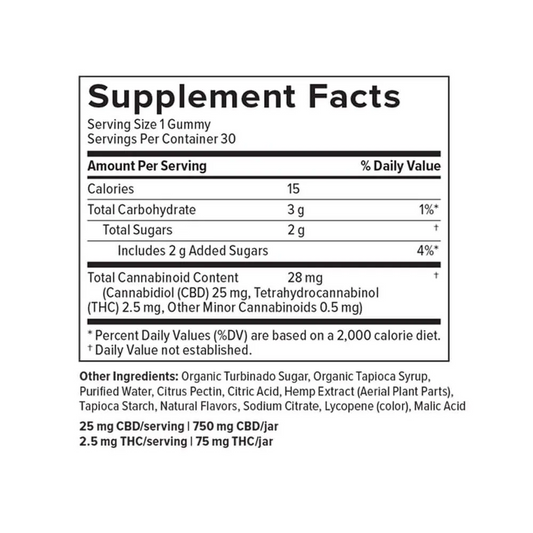 +PlusCBD™ Reserve Collection Gummies 25mg CBD 2.5mg THC 30ct