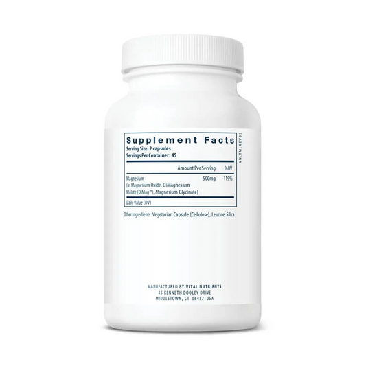 Vital Nutrients Triple Mag - 90 Vegan Capsules