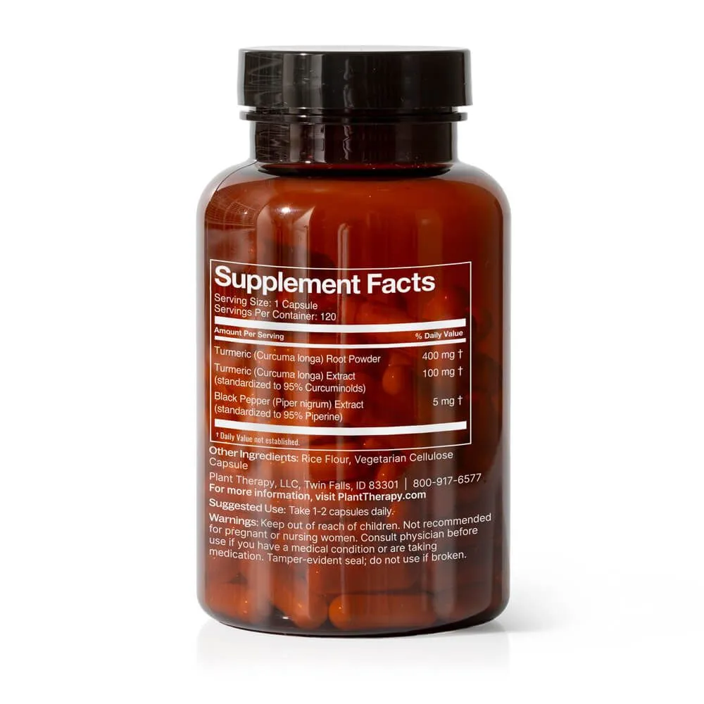 Plant Therapy Herbal Capsules - Turmeric with Black Pepper
