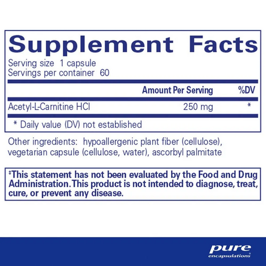 Pure Encapsulations Acetyl-l-Carnitine 500 mg