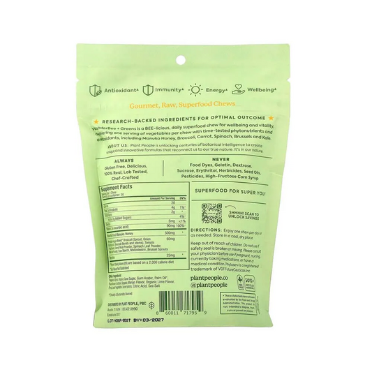 Plant People WonderBee Superfood + Greens Honey Chews - Mango Lime