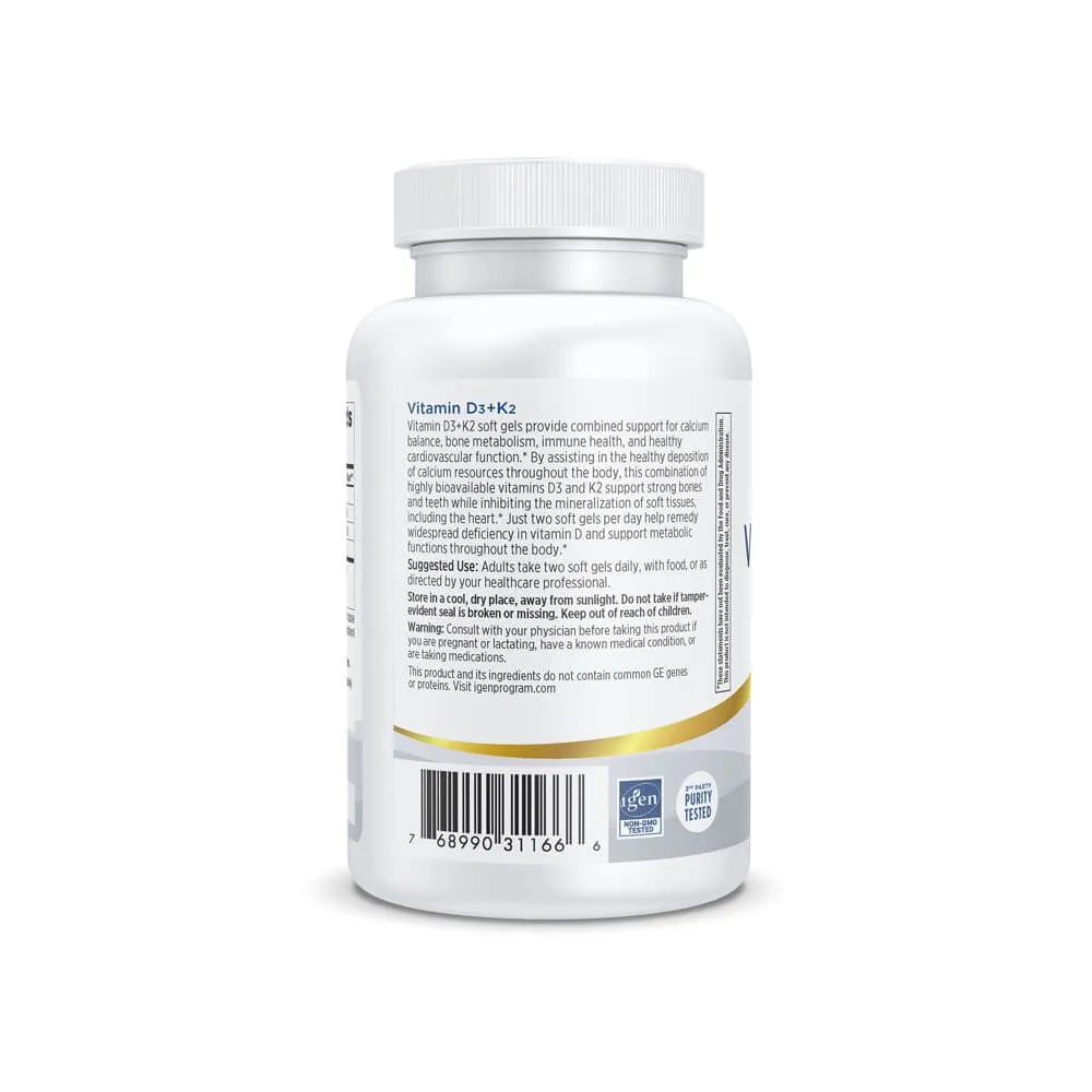 Nordic Naturals Professional Line Vitamin D3+K2 Soft Gels