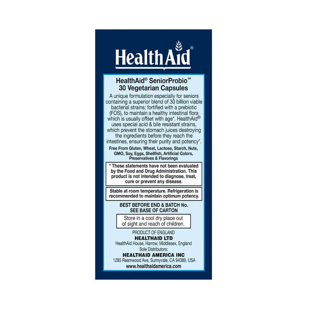 HealthAid Senior Probio 30 Billion CFU Capsules