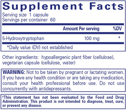 5-HTP, 100 mg (180 capsules) - Image 2