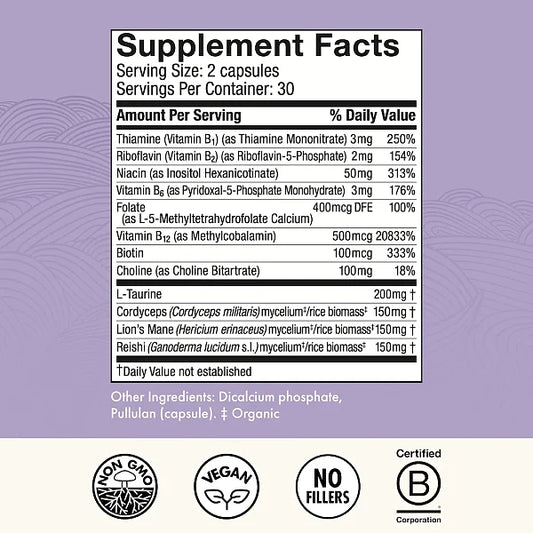 MycoBenefits Focus Capsules, 60ct - Image 2
