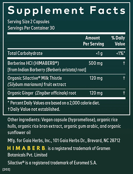 Berberine & Milk Thistle, 60ct - Image 2
