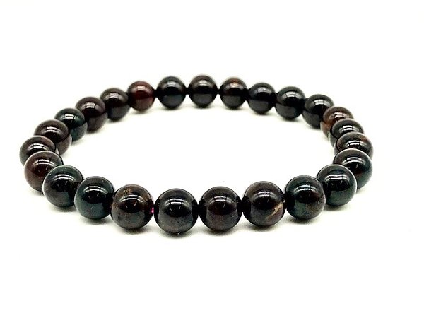 Garnet 8mm Beaded Gemstone Bracelet