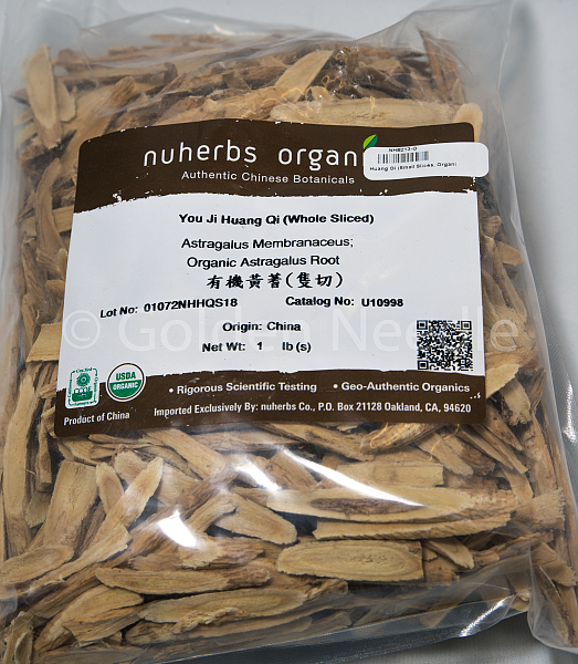 Huang Qi (whole sliced) - Certified Organic, 1lb