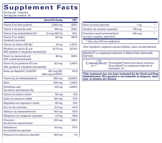 Nutrient 950 w/o Copper & Iron (180 capsules) - Image 2
