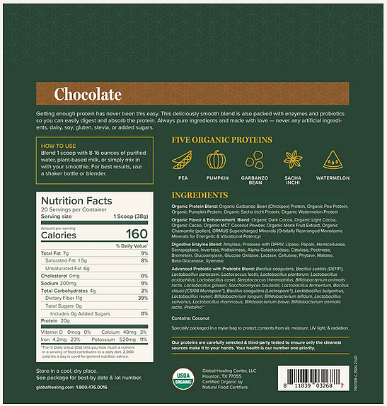 Chocolate Protein Powder, 760g - Image 2