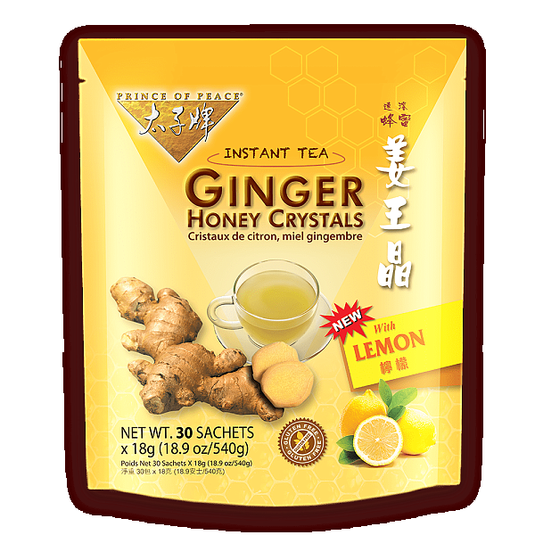 Instant Lemon Ginger Honey Crystals, 30 Bags