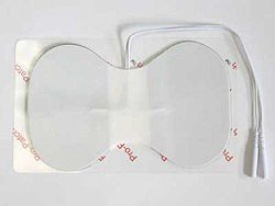 4.0" x 6.0" Electrode, White Foam, Tyco Gel, Butterfly Shape Dual Lead