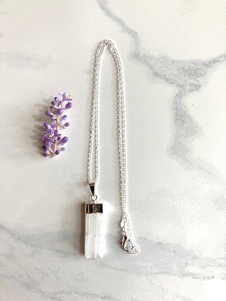 Selenite Rough Gemstone Necklace