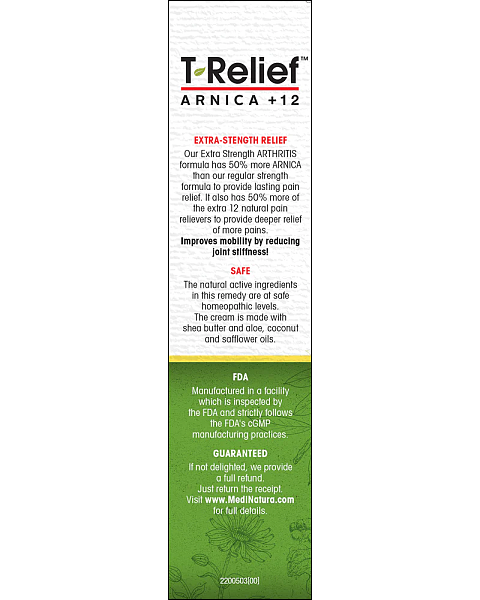 T-Relief Arthritis Extra Strength Cream, 3oz Tube - Image 2