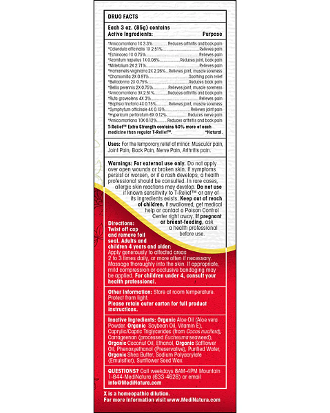 T-Relief Extra Strength Cream, 3oz Cream - Image 2