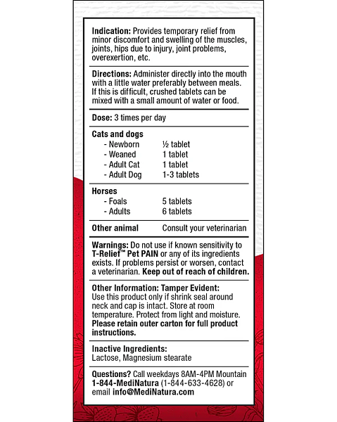 T-Relief Pet Pain Tablets, 90ct - Image 3