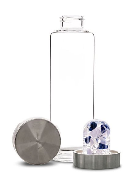 Via Balance Glass Gemstone Infusion Water Bottle - Image 2