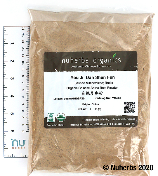 Dan Shen (powdered) - Certified Organic, 1lb