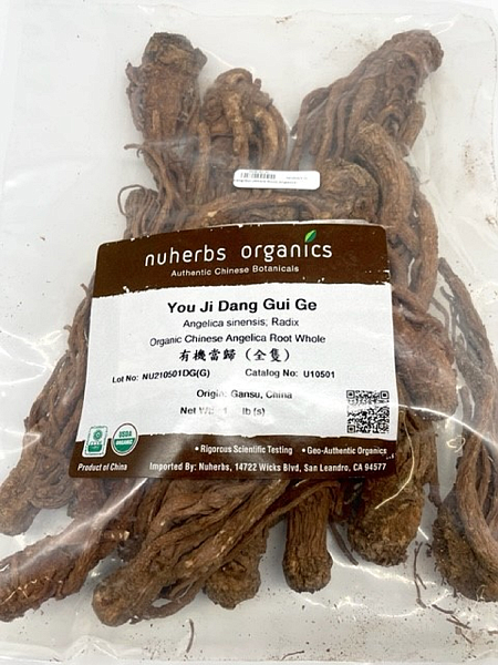 Dang Gui (whole root) - Certified Organic, 1lb