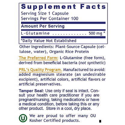 Glutamine, 100 caps - Image 2