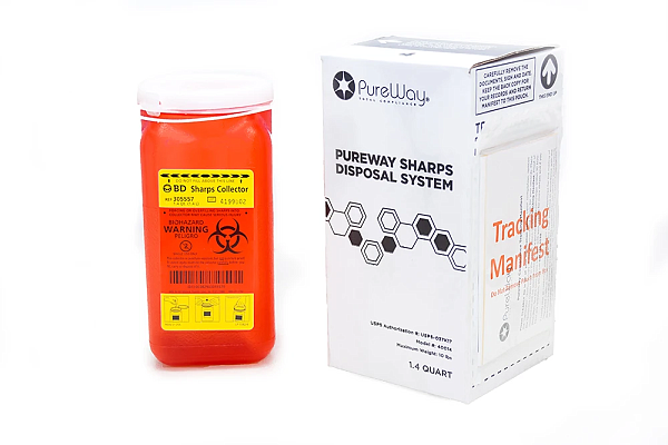 1.4 Quart Mail Away Needle Disposal System