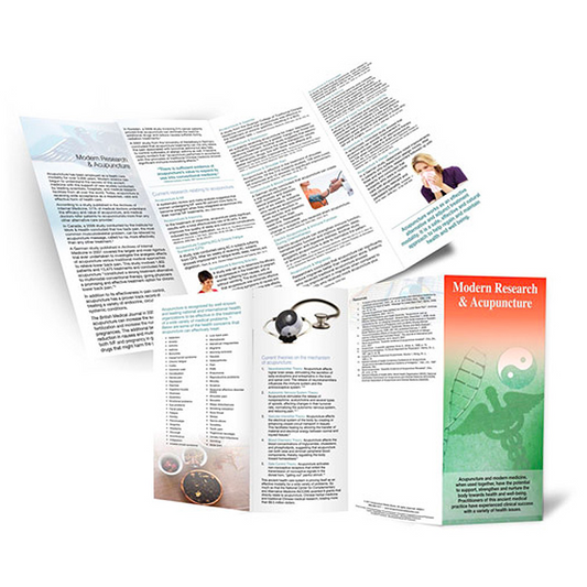 MODERN RESEARCH & ACUPUNCTURE - PATIENT EDUCATION CARDS - 50 Per Pack