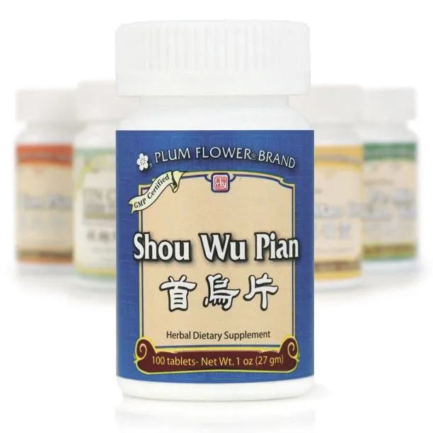 Mayway Plum Flower Shou Wu Pian - 100 Count