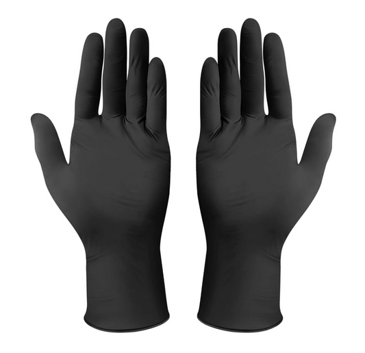 Aurelia Bold Black Powder-Free Nitrile Gloves - 6 Mil Exam Grade