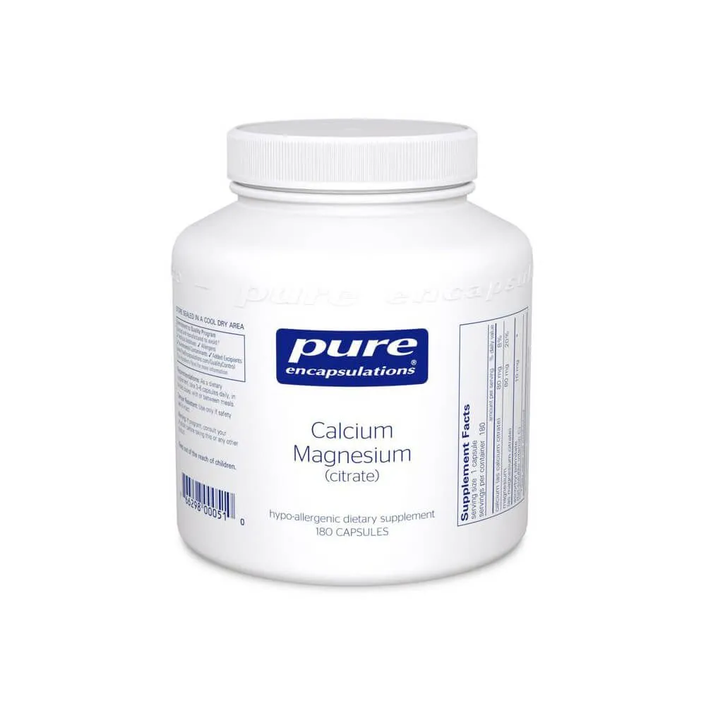 Pure Encapsulations Calcium Magnesium (citrate) - 180 capsules