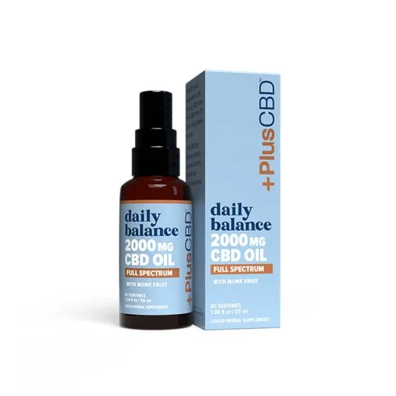 +PlusCBD™ Daily Balance CBD Oil 2000mg Monk Fruit
