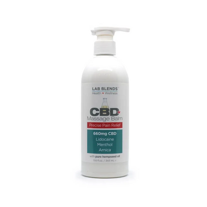 Lab+Blends CBD Massage Balm - 660mg CBD (11.6oz)