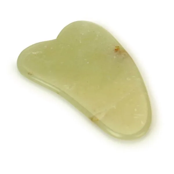 Green Jade Gua Sha Heart Shaped