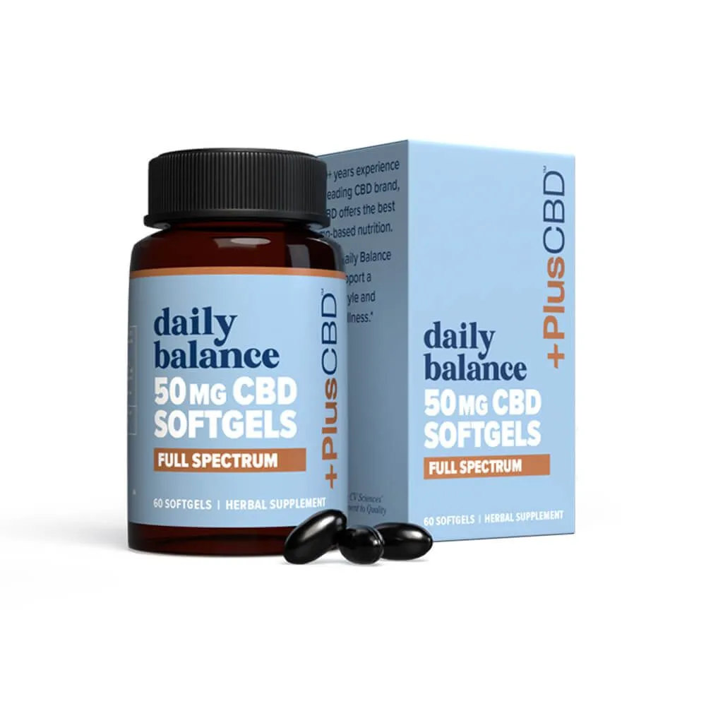 +PlusCBD™ Daily Balance Softgels 50mg 60ct.