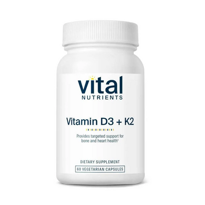 Vital Nutrients Vitamin D3 + K2 - 60 Capsules