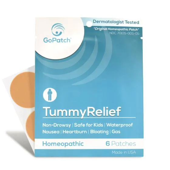 GoPatch Tummy Relief Homeopathic Patch Pack of 6