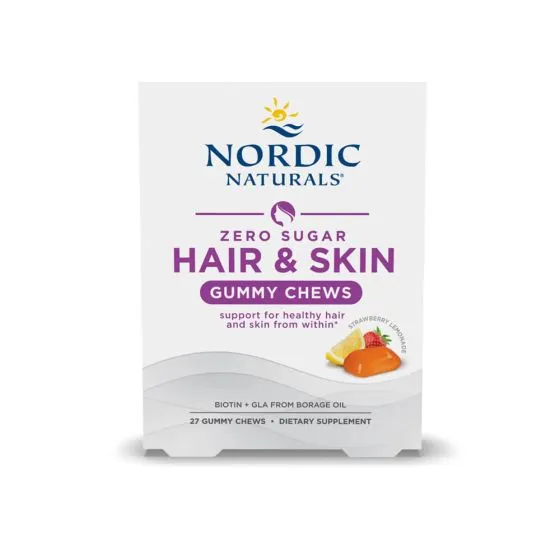 Nordic Naturals Zero Sugar Hair & Skin Gummy Chews