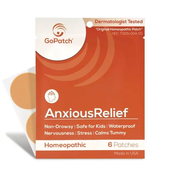 GoPatch Anxious Relief Homeopathic Patch Pack of 6