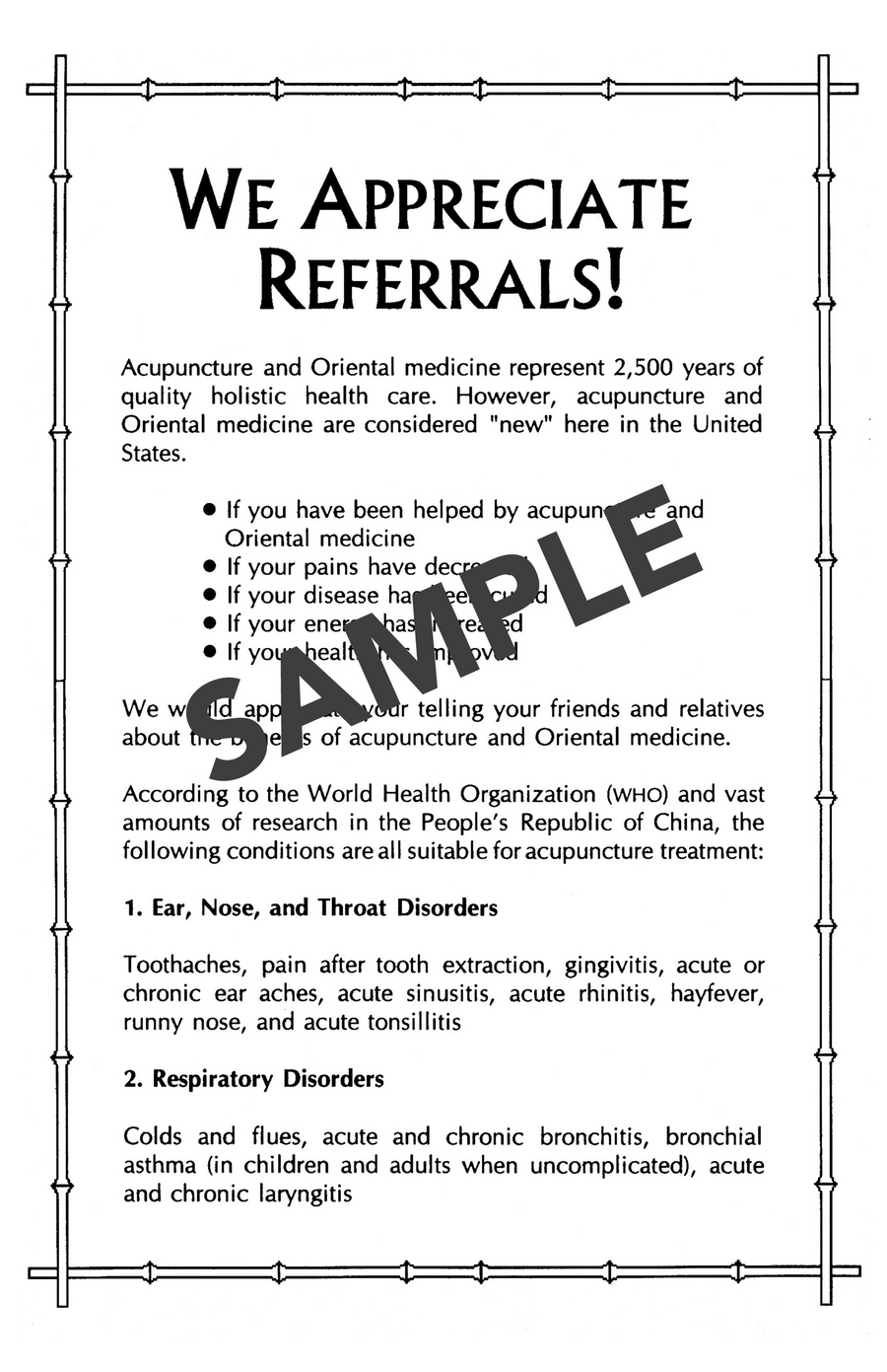 We Appreciate Referrals Cards - PACK OF 25