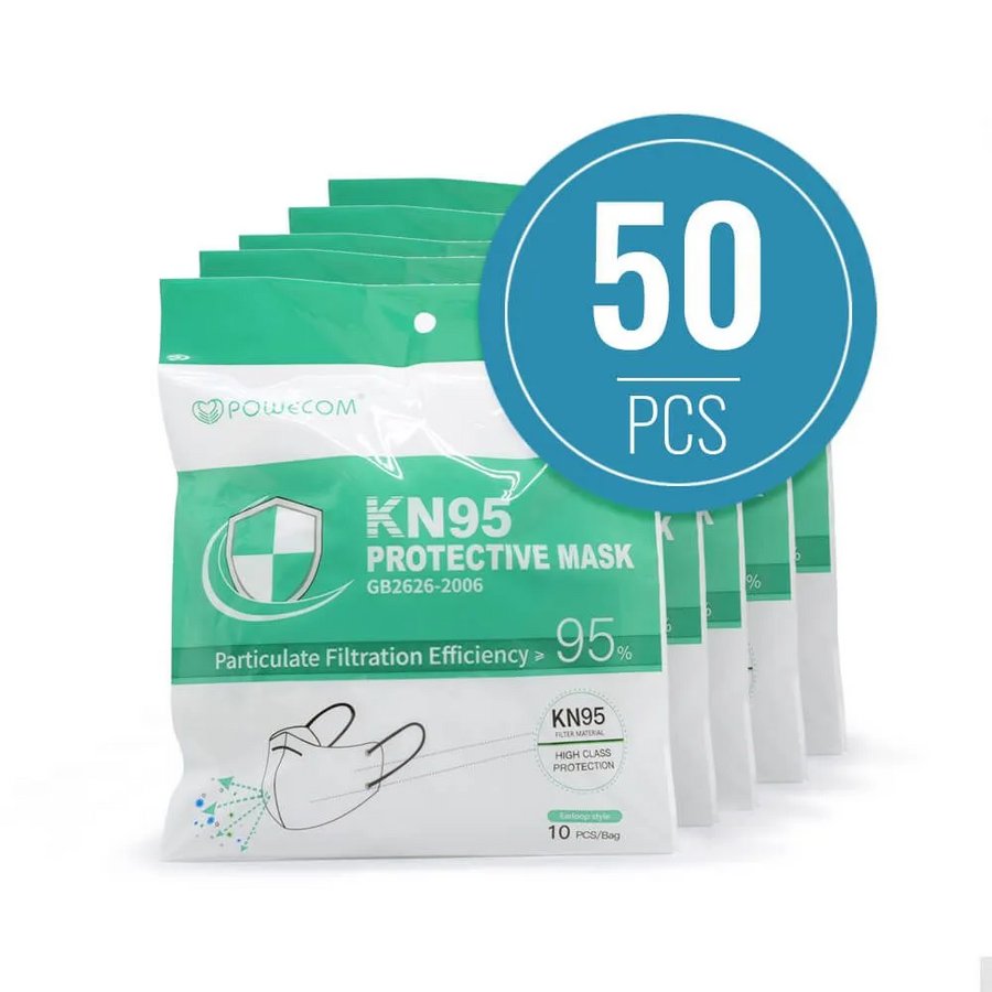 Powecom KN95 Respirator Mask - Pack of 50