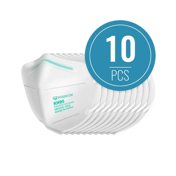 Powecom KN95 Respirator Mask - White - Pack of 10