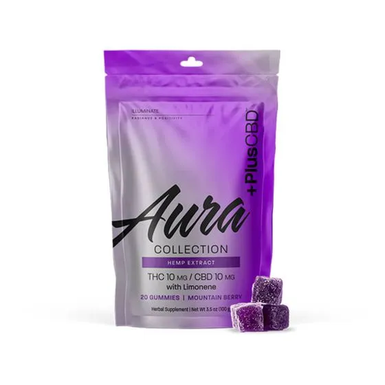 +PlusCBD™ Aura Collection Illuminate Gummies 10mg CBD 10mg THC 20ct