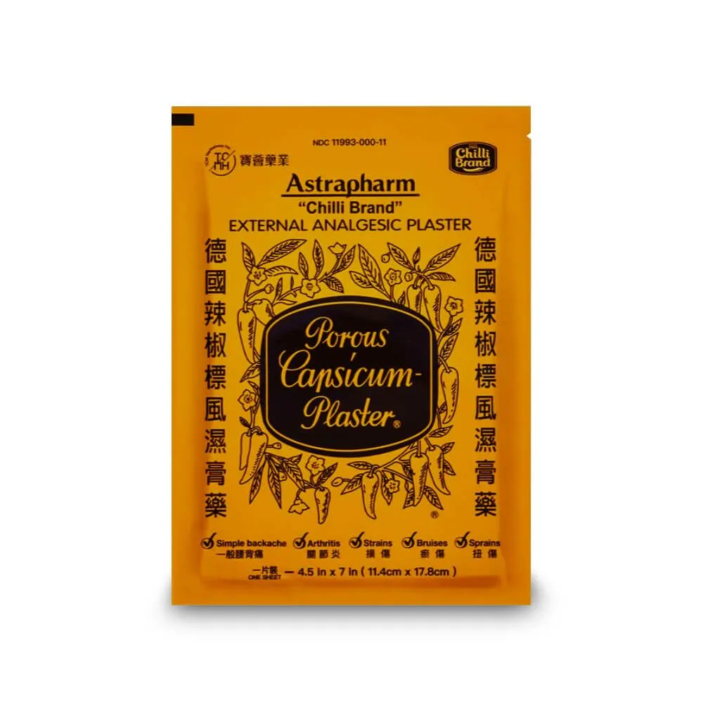 Chilli Brand External Medicated Plaster - 4.5" x 7"