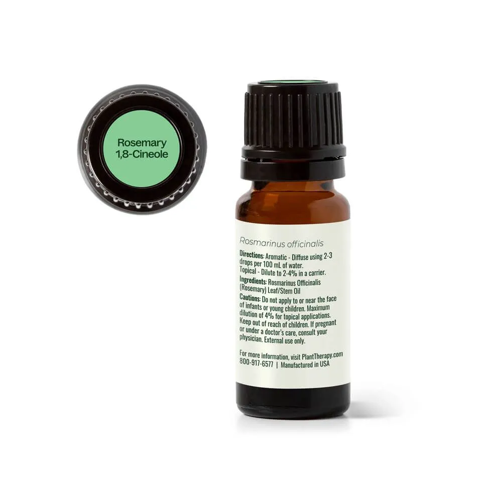 Plant Therapy Organic Rosemary 1,8-Cineole Essential Oil