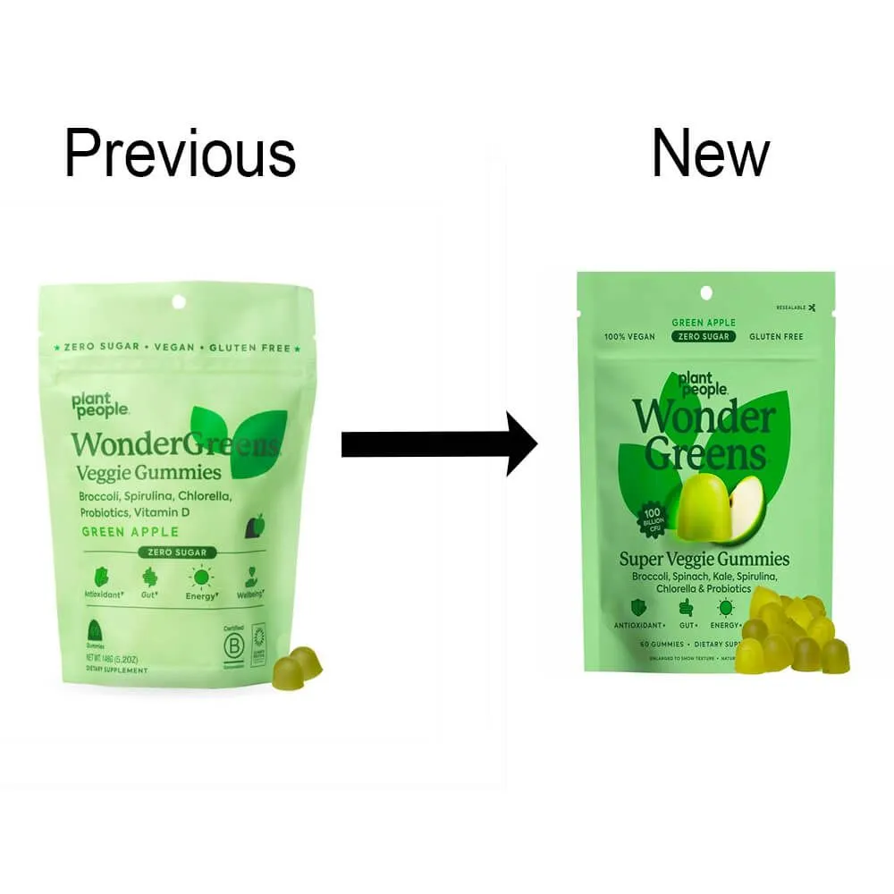 Plant People WonderGreens Veggie Gummies